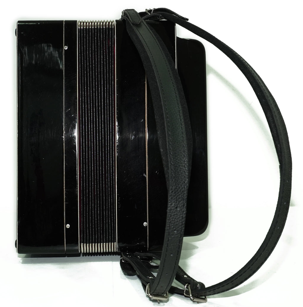 Russian Bayan Tulskiy, 3 Row Tula Chromatic Button Accordion, Vintage Music Box B System, New Straps, 2759