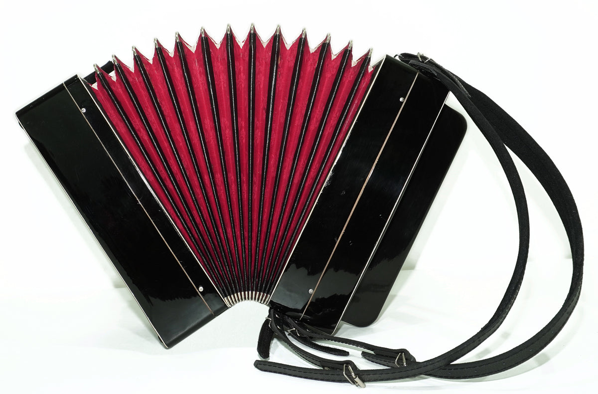 Russian Bayan Tulskiy, 3 Row Tula Chromatic Button Accordion, Vintage Music Box B System, New Straps, 2759