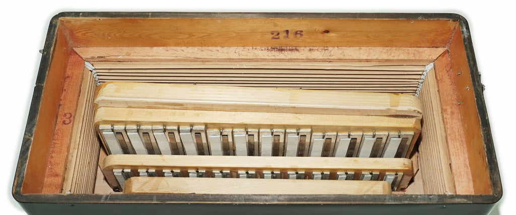 Russian Bayan Tulskiy, 3 Row Tula Chromatic Button Accordion, Vintage Music Box B System, New Straps, 2759