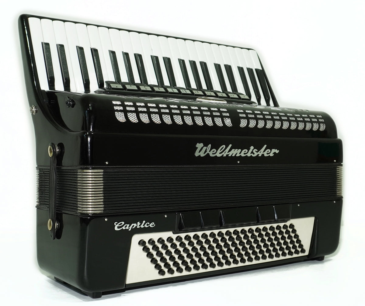 Weltmeister Caprice Accordion 120 Bass, German Accordian Instrument, New Straps and Soft Case for Gift, Original Keyboard Piano Acordeone, 2762