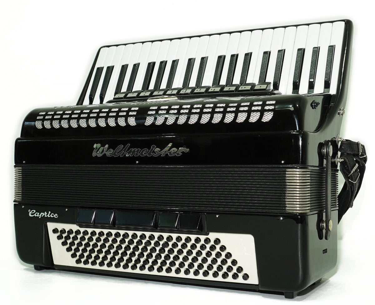 Weltmeister Caprice Accordion 120 Bass, German Accordian Instrument, New Straps and Soft Case for Gift, Original Keyboard Piano Acordeone, 2762