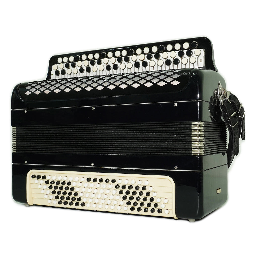 Bayan Accordion Tulskiy Tula 3 Row Chromatic Button Accordion 120 Bass, Vintage Music Box B System, New Straps, Soviet Harmonica, 2758