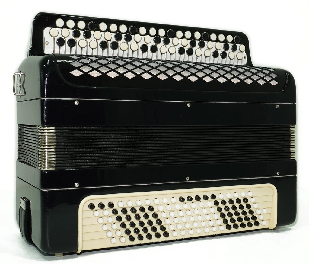 Bayan Accordion Tulskiy Tula 3 Row Chromatic Button Accordion 120 Bass, Vintage Music Box B System, New Straps, Soviet Harmonica, 2758