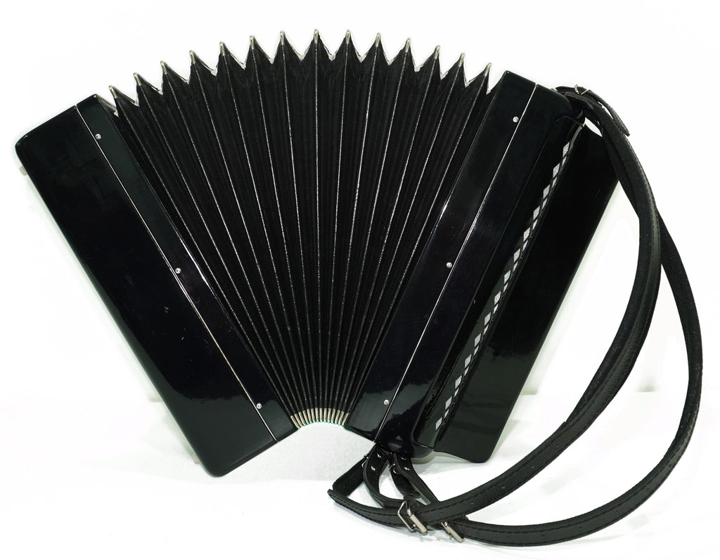 Bayan Accordion Tulskiy Tula 3 Row Chromatic Button Accordion 120 Bass, Vintage Music Box B System, New Straps, Soviet Harmonica, 2758