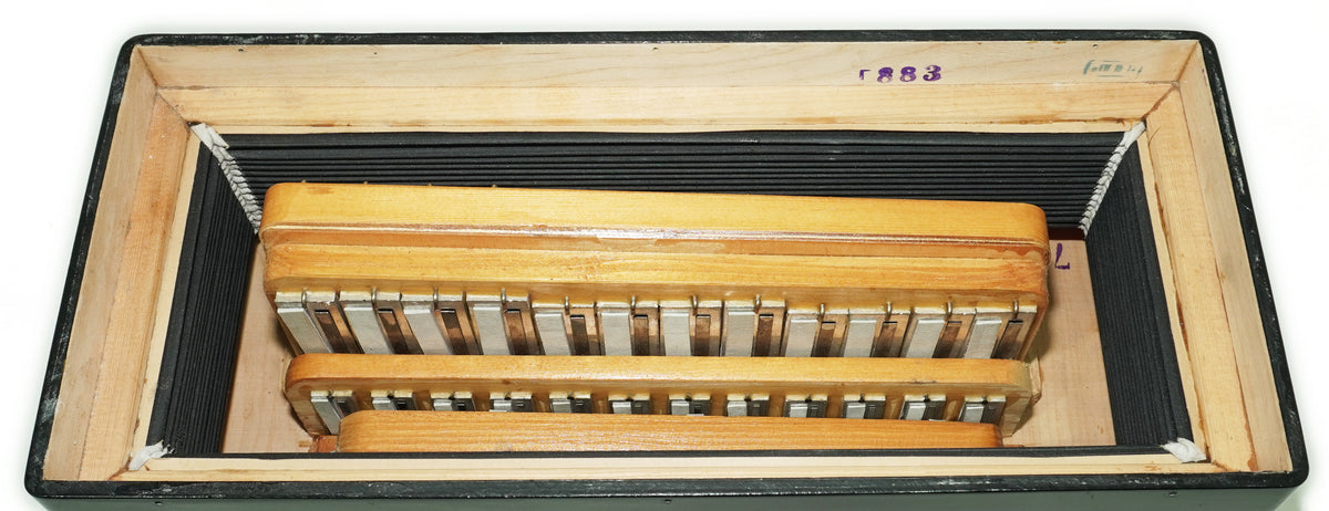 Bayan Accordion Tulskiy Tula 3 Row Chromatic Button Accordion 120 Bass, Vintage Music Box B System, New Straps, Soviet Harmonica, 2758