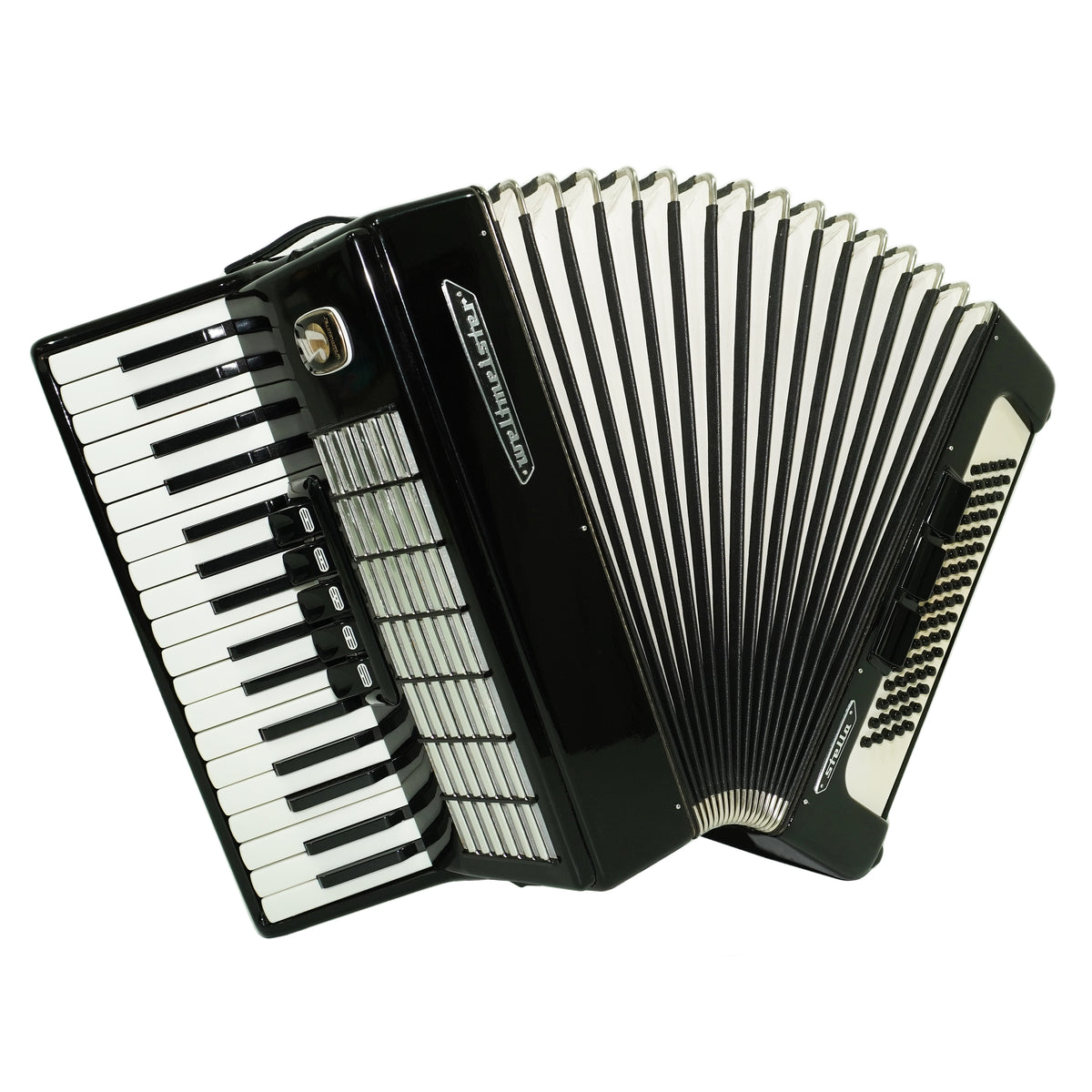 Weltmeister Stella Accordion 80 Bass made in Germany, New Straps Soft Case for Gift, Keyboard Piano Accordian Musical Instrument, 2769