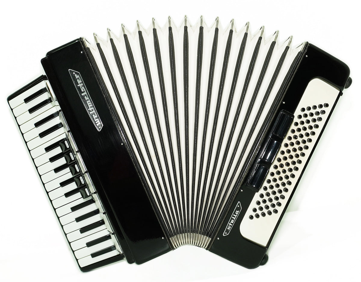 Weltmeister Stella Accordion 80 Bass made in Germany, New Straps Soft Case for Gift, Keyboard Piano Accordian Musical Instrument, 2769