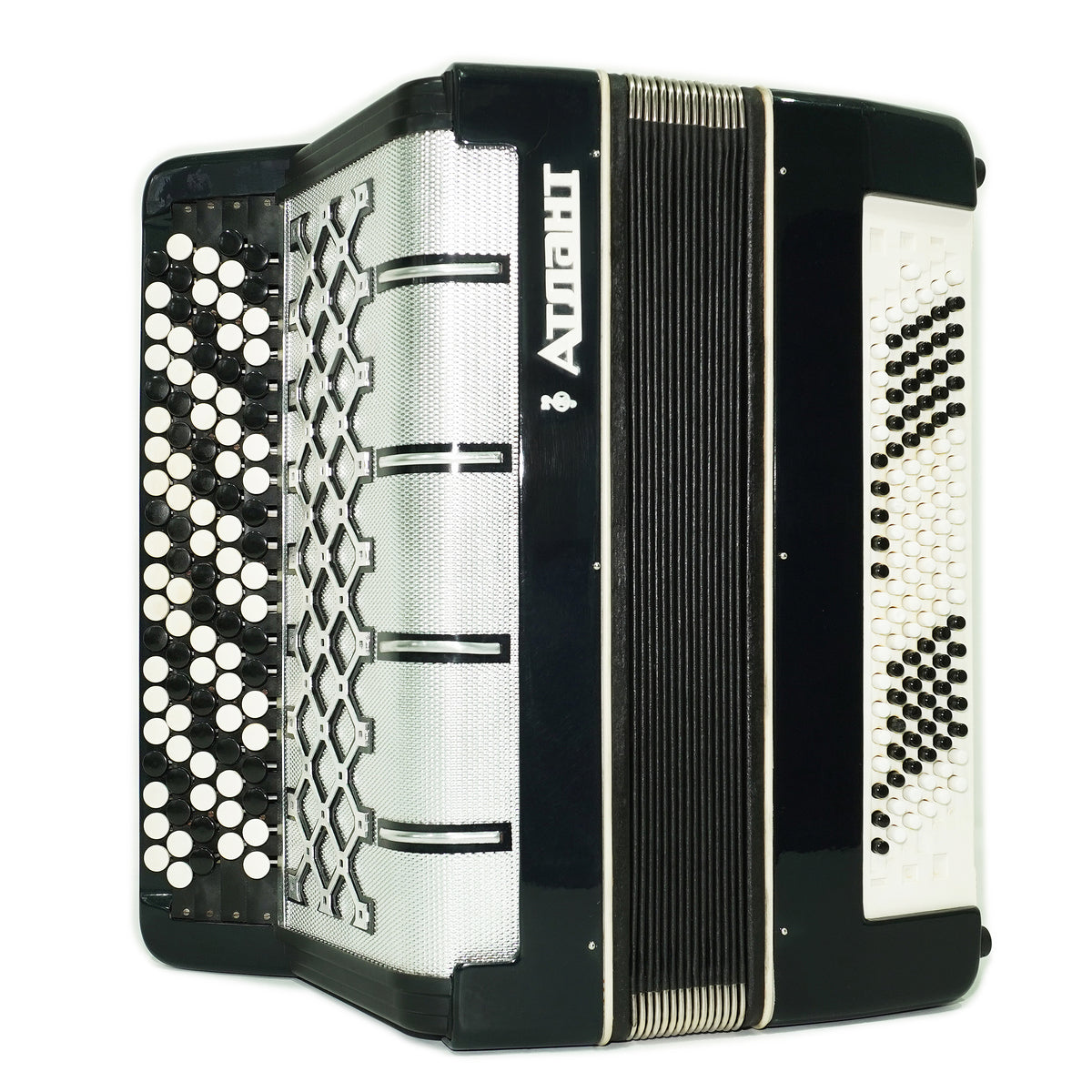 Concert Bayan Atlant 5 Rows Chromatic Button Accordion 120 Bass B System, New straps, Rich and Powerful sound! 2772