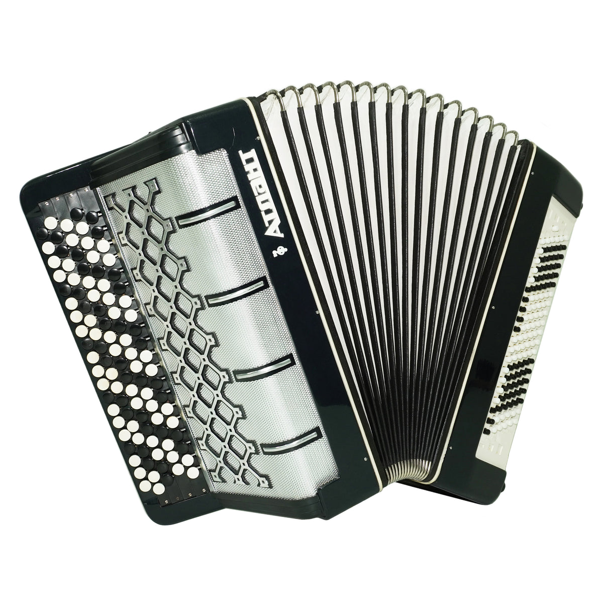 Concert Bayan Atlant 5 Rows Chromatic Button Accordion 120 Bass B System, New straps, Rich and Powerful sound! 2772