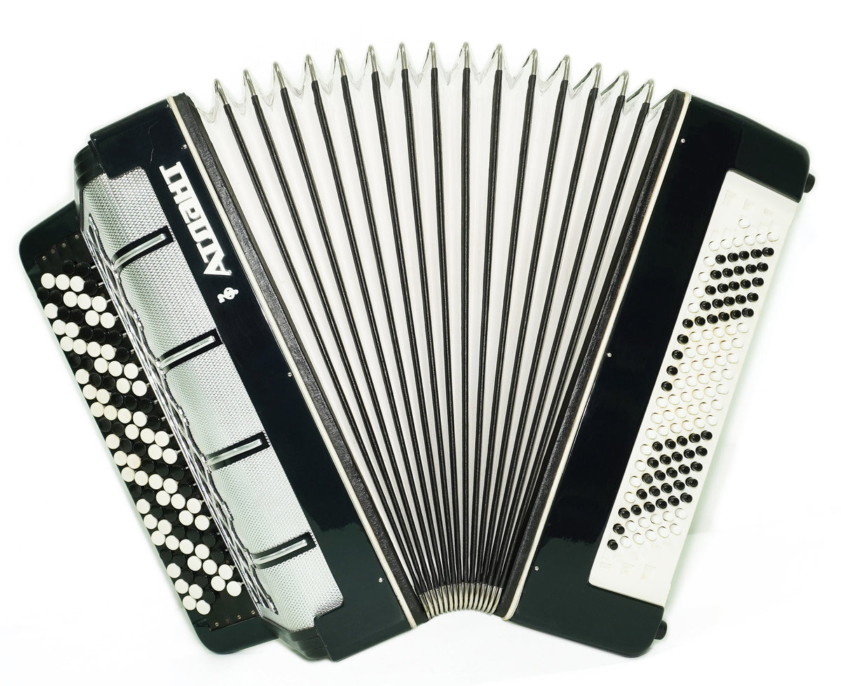 Concert Bayan Atlant 5 Rows Chromatic Button Accordion 120 Bass B System, New straps, Rich and Powerful sound! 2772