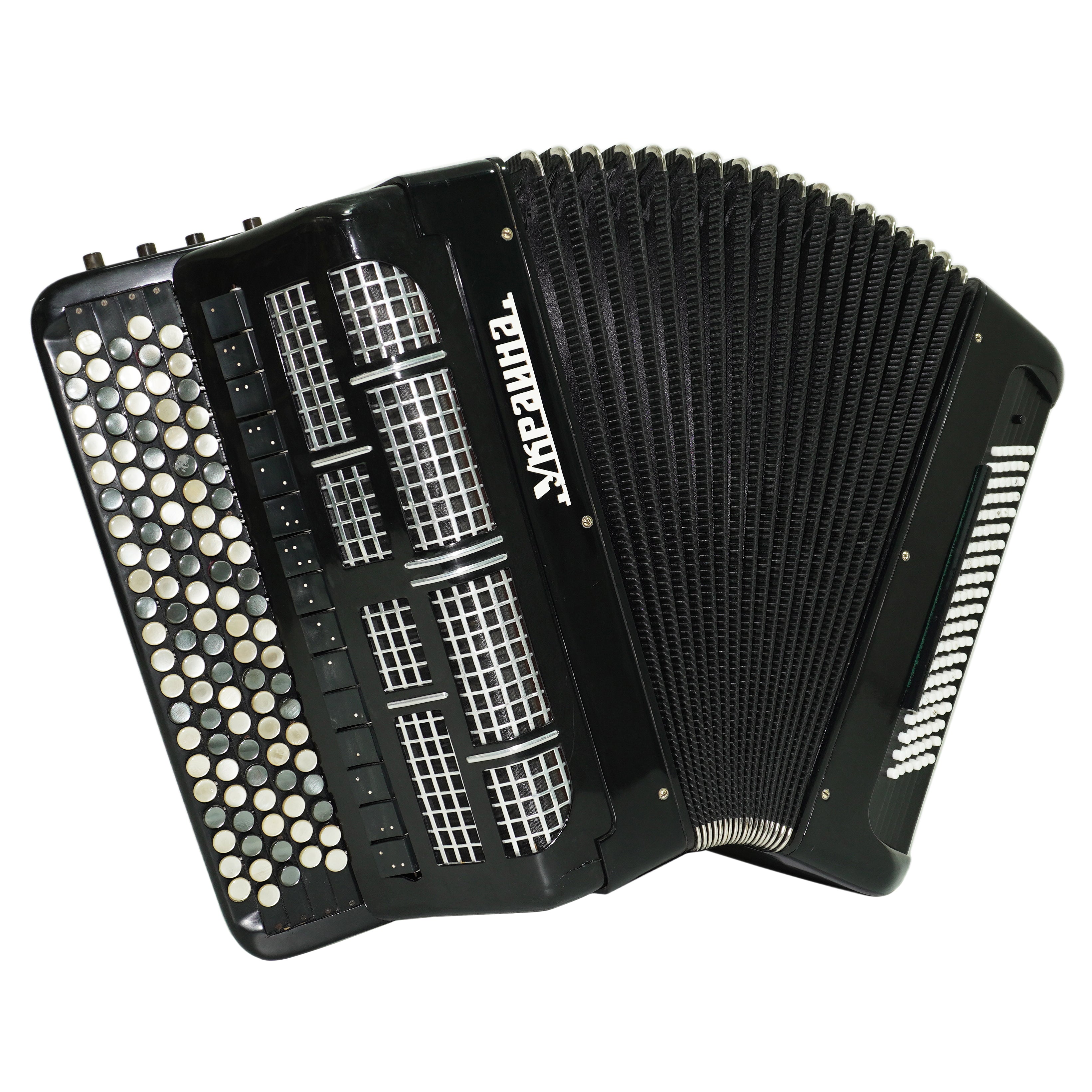 Ukraine Solid Reeds Button Accordion 120 Bass 5 Row B System Bayan Double Cassotto Converter Free Bass, Professional Musical Instrument