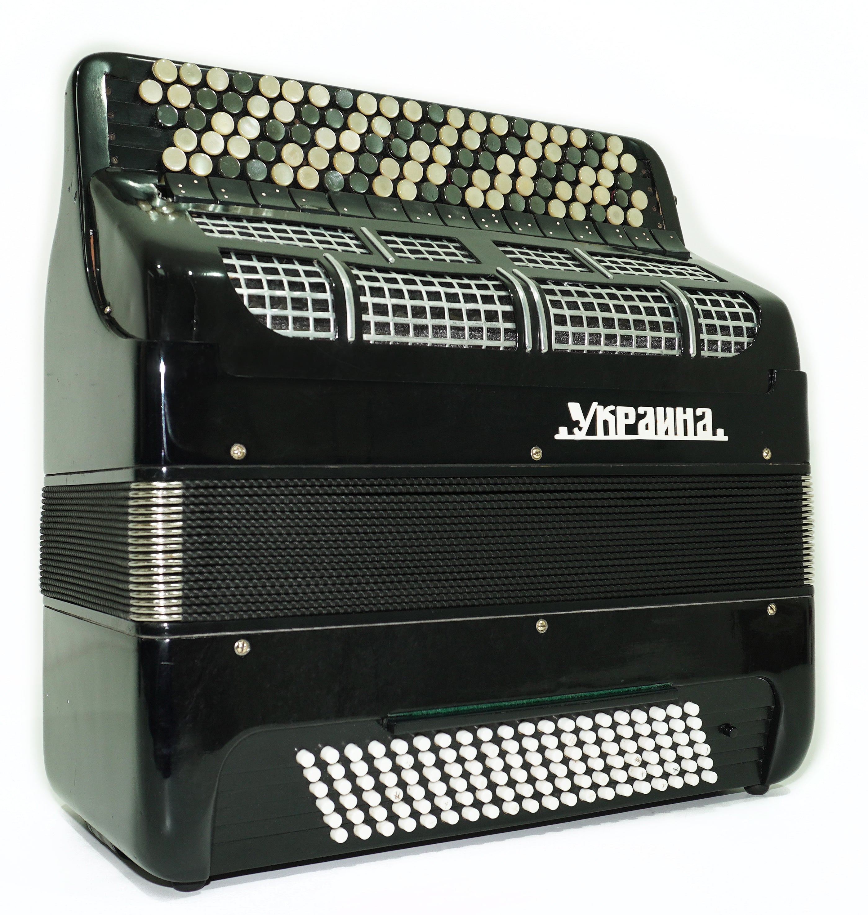 Ukraine Solid Reeds Button Accordion 120 Bass 5 Row B System Bayan Double Cassotto Converter Free Bass, Professional Musical Instrument