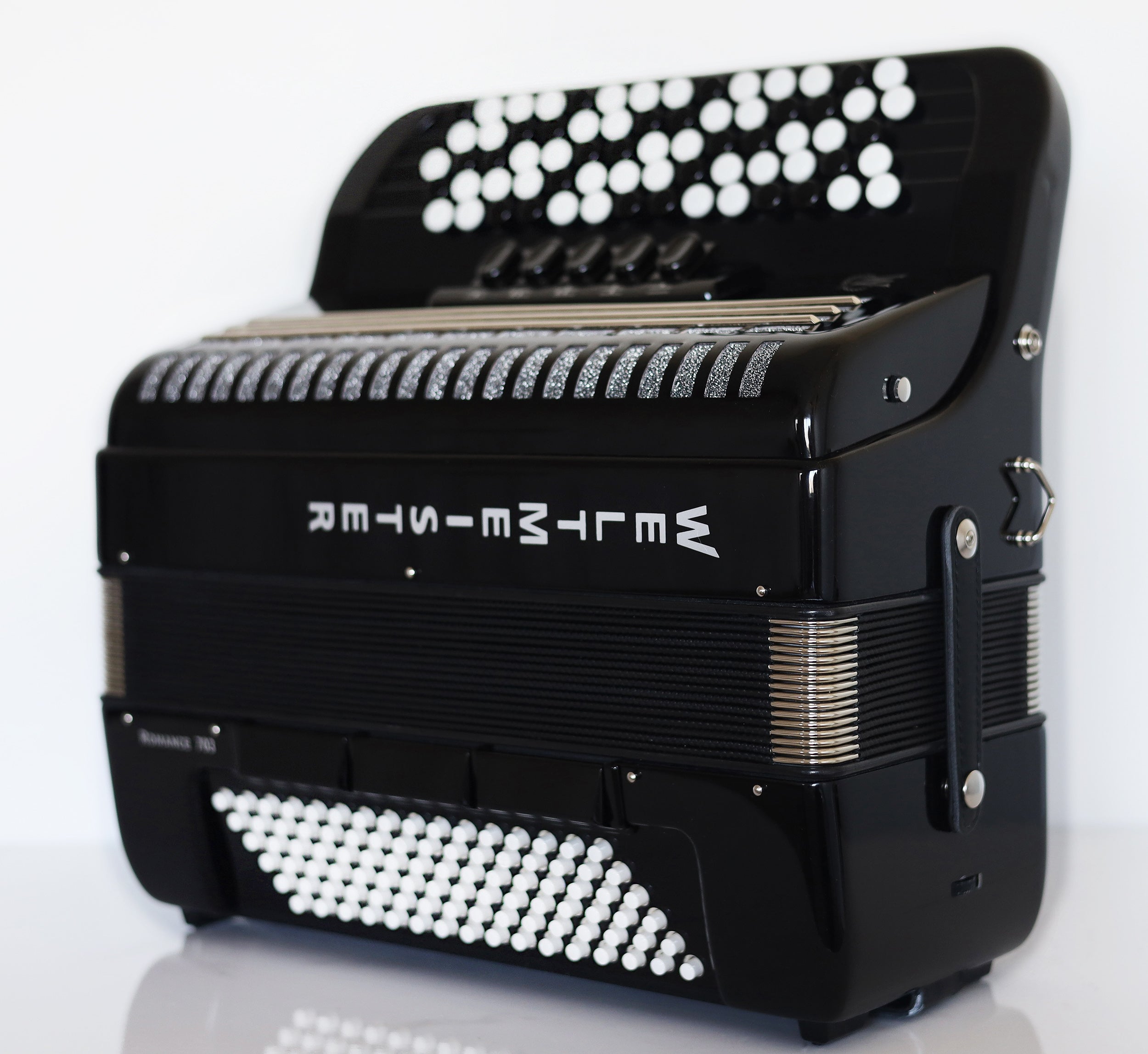 NEW Weltmeister Romance 703 Button Accordion, made in Germany, 96 Bass buttons, 5 Row Accordion B-Gripp, Black, Straps and Case, Shipping from USA