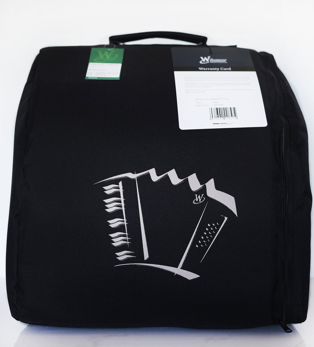 NEW Weltmeister Romance 703 Button Accordion, made in Germany, 96 Bass buttons, 5 Row Accordion B-Gripp, Black, Straps and Case, Shipping from USA