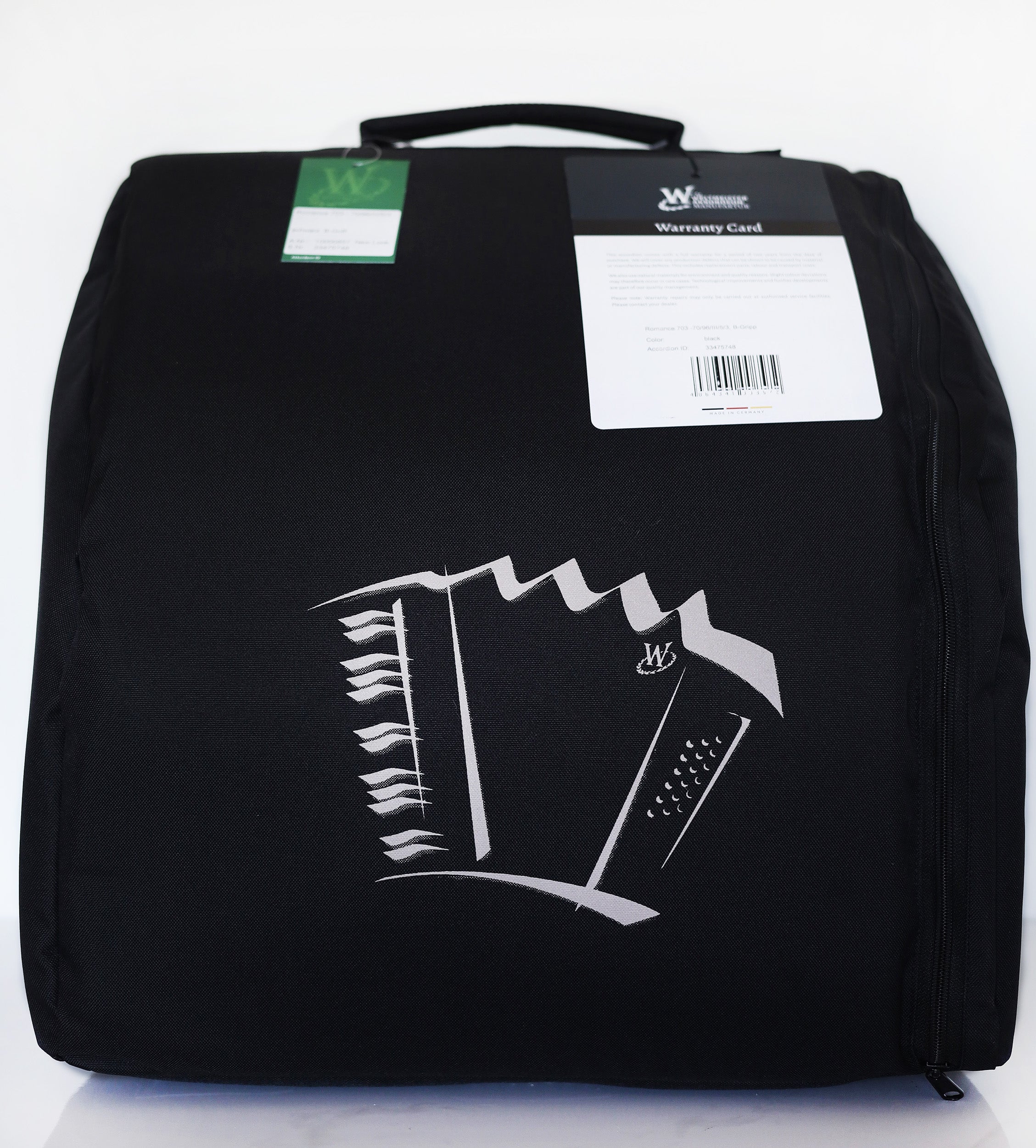 NEW Weltmeister Romance 703 Button Accordion, made in Germany, 96 Bass buttons, 5 Row Accordion B-Gripp, Black, Straps and Case, Shipping from USA