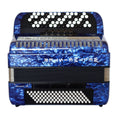 NEW Weltmeister Romance 703 5 Rows Chromatic Button Accordion, made in Germany, 96 Bass, B-Gripp, Blue Pearl, incl. Straps and Case, Item Location USA