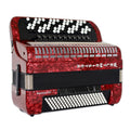 NEW 5 Rows Weltmeister Romance 874 Professional Concert German Button Accordion, 120 Bass, B-Gripp, Red-Pearloid, Straps and Case, Item Location USA