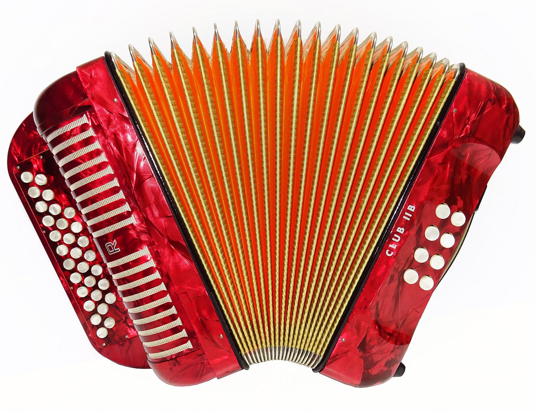 Close to New! Hohner Club llB Diatonic Squeezebox German Button Accordion Straps 2052, Rare Quality Harmonica, Amazing sound!