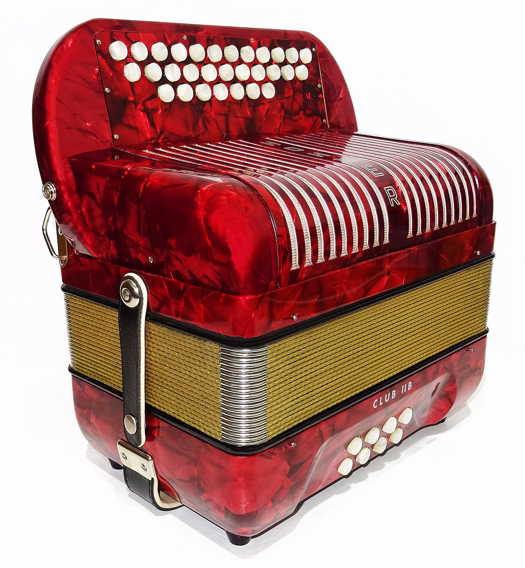 Close to New! Hohner Club llB Diatonic Squeezebox German Button Accordion Straps 2052, Rare Quality Harmonica, Amazing sound!