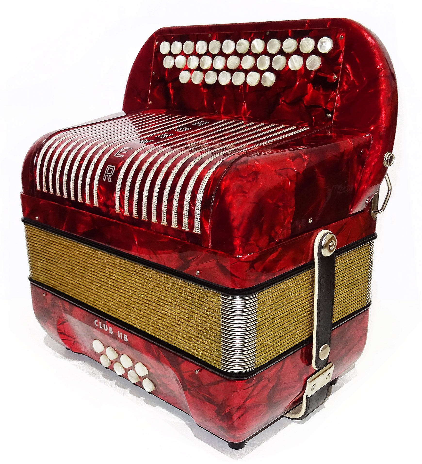 Close to New! Hohner Club llB Diatonic Squeezebox German Button Accordion Straps 2052, Rare Quality Harmonica, Amazing sound!