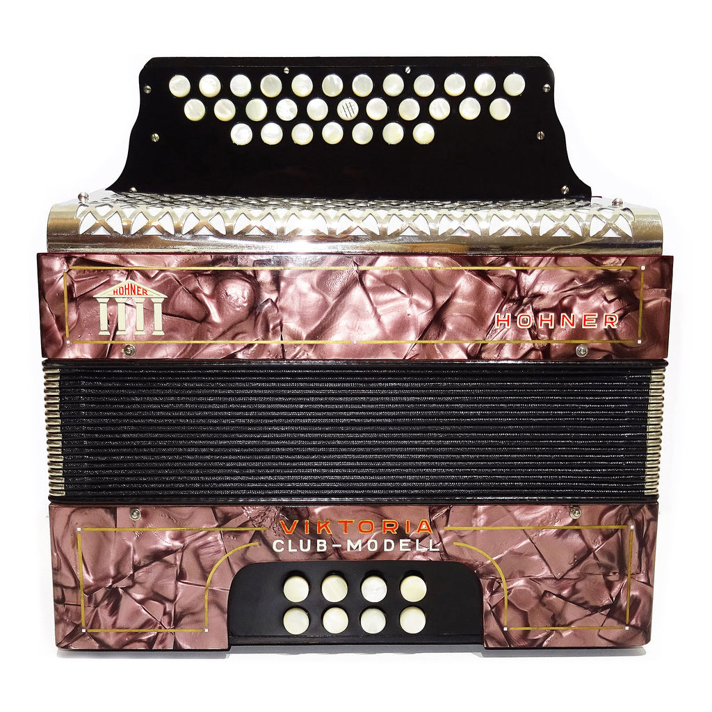 Vintage Hohner Victoria Club-Modell Diatonic Button Accordion Squeezebox Concertina, 2055, made in Germany, incl New Straps, Amazing sound!