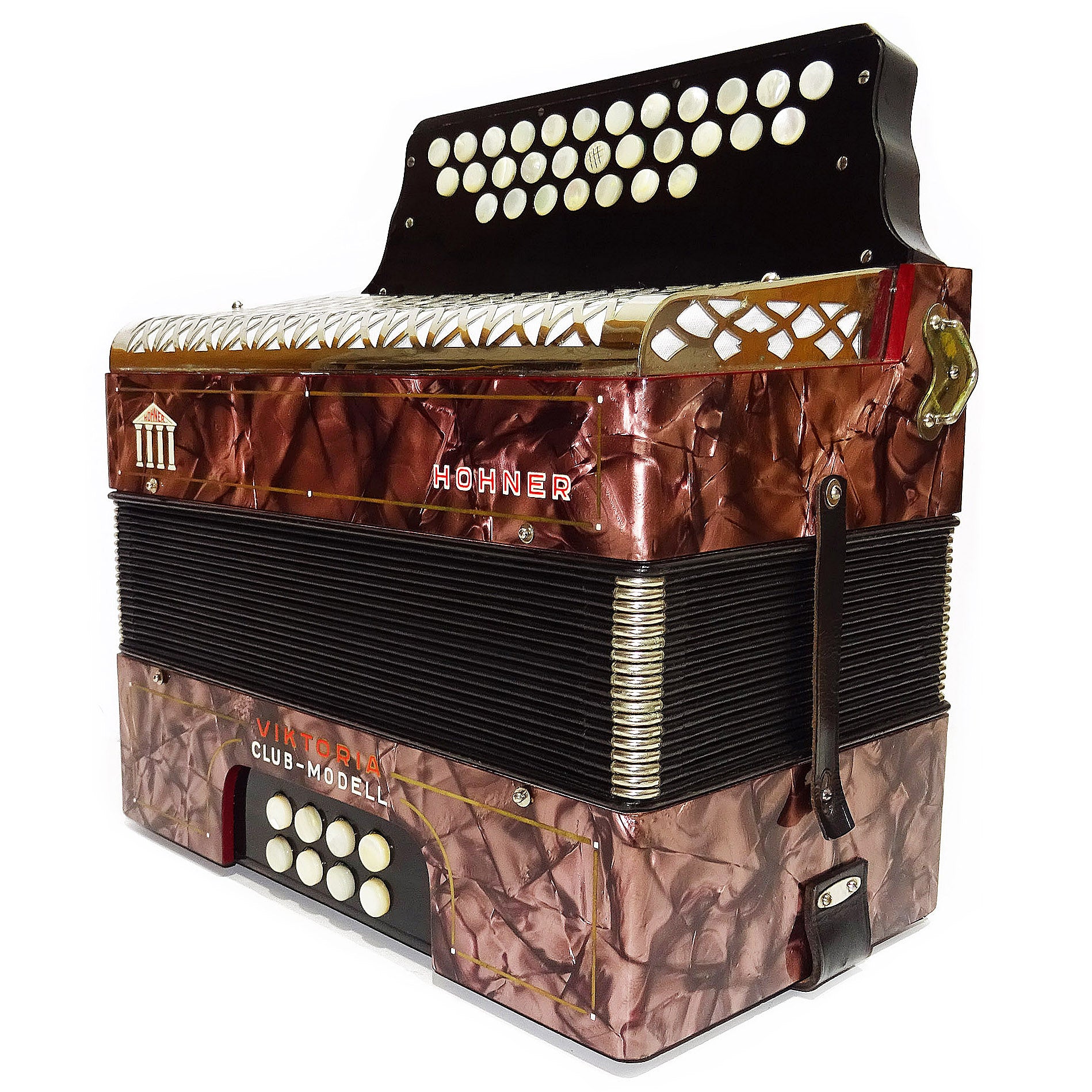 Vintage Hohner Victoria Club-Modell Diatonic Button Accordion Squeezebox Concertina, 2055, made in Germany, incl New Straps, Amazing sound!