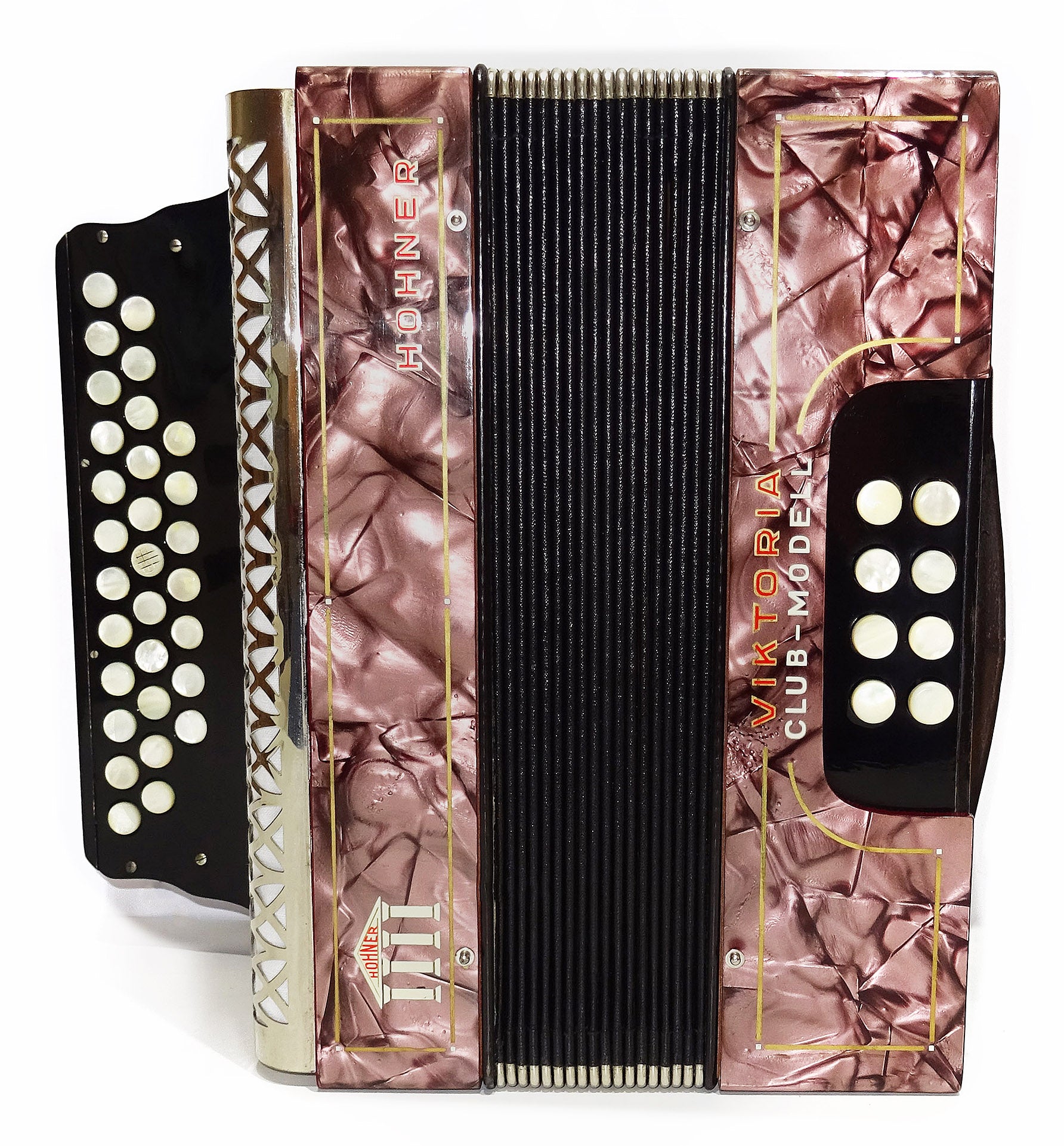 Vintage Hohner Victoria Club-Modell Diatonic Button Accordion Squeezebox Concertina, 2055, made in Germany, incl New Straps, Amazing sound!