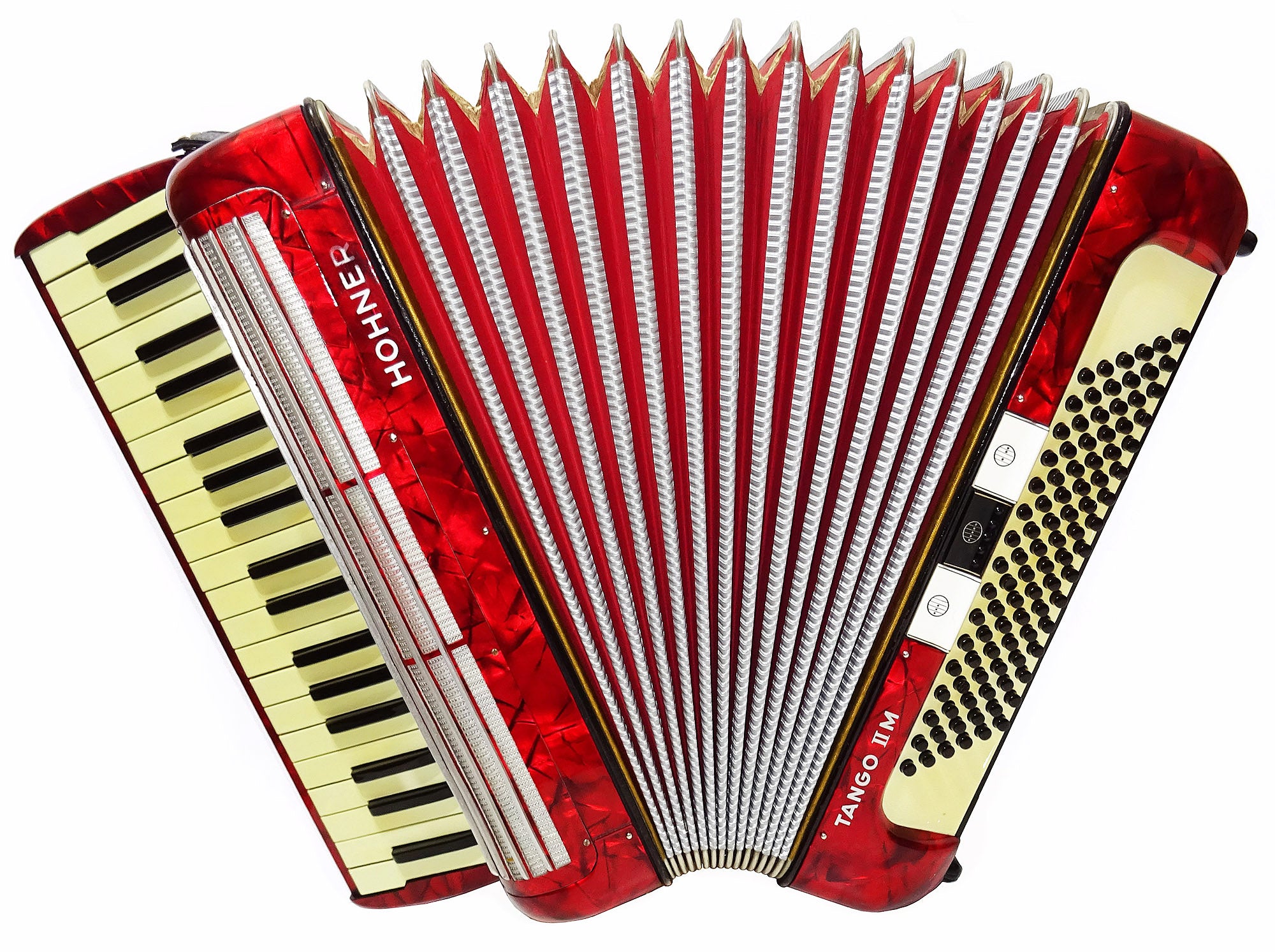 Hohner Tango IIM made in Germany Rare Lightweight Original Piano Accordion, 2065, incl. Straps, Top Quality Concert Accordion, Amazing Rich Sound!