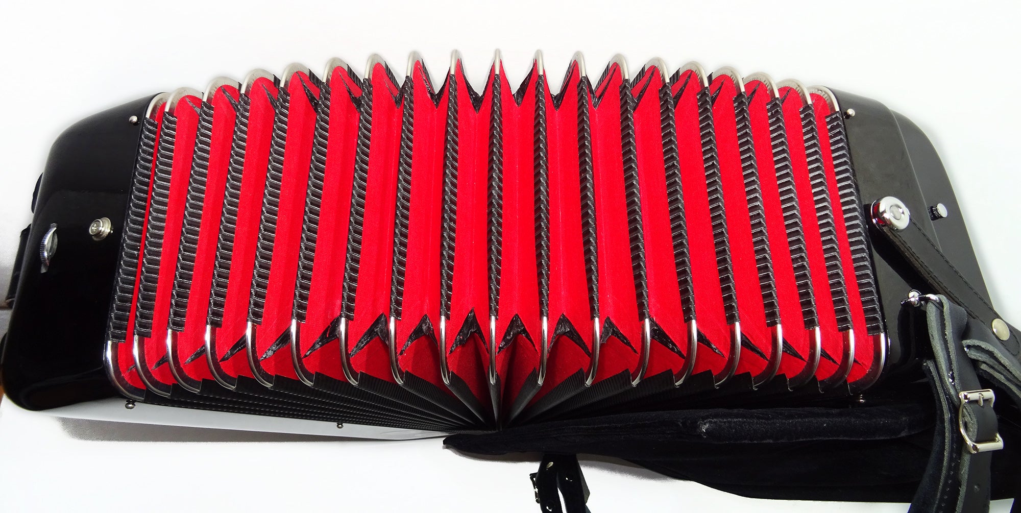 Rare Original Borsini Professional 5 Row Button Accordion 120 Bass, made in Italy, C Griff, 2537, includes Straps and Case, Top Quality Accordion!