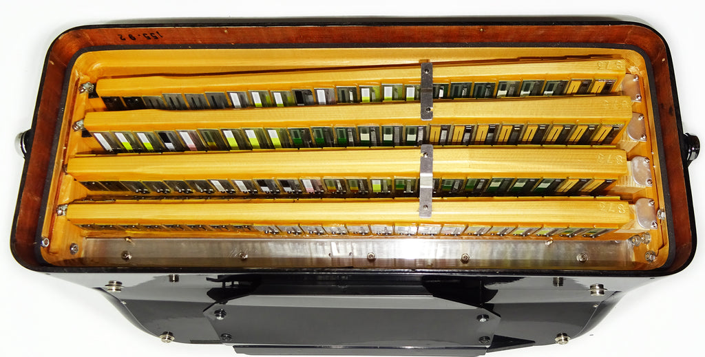 Rare Original Borsini Professional 5 Row Button Accordion 120 Bass, made in Italy, C Griff, 2537, includes Straps and Case, Top Quality Accordion!