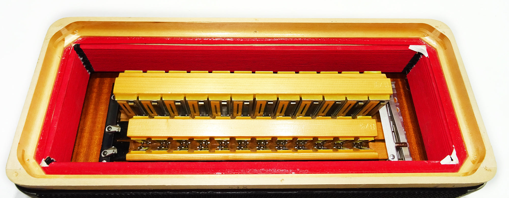 Rare Original Borsini Professional 5 Row Button Accordion 120 Bass, made in Italy, C Griff, 2537, includes Straps and Case, Top Quality Accordion!