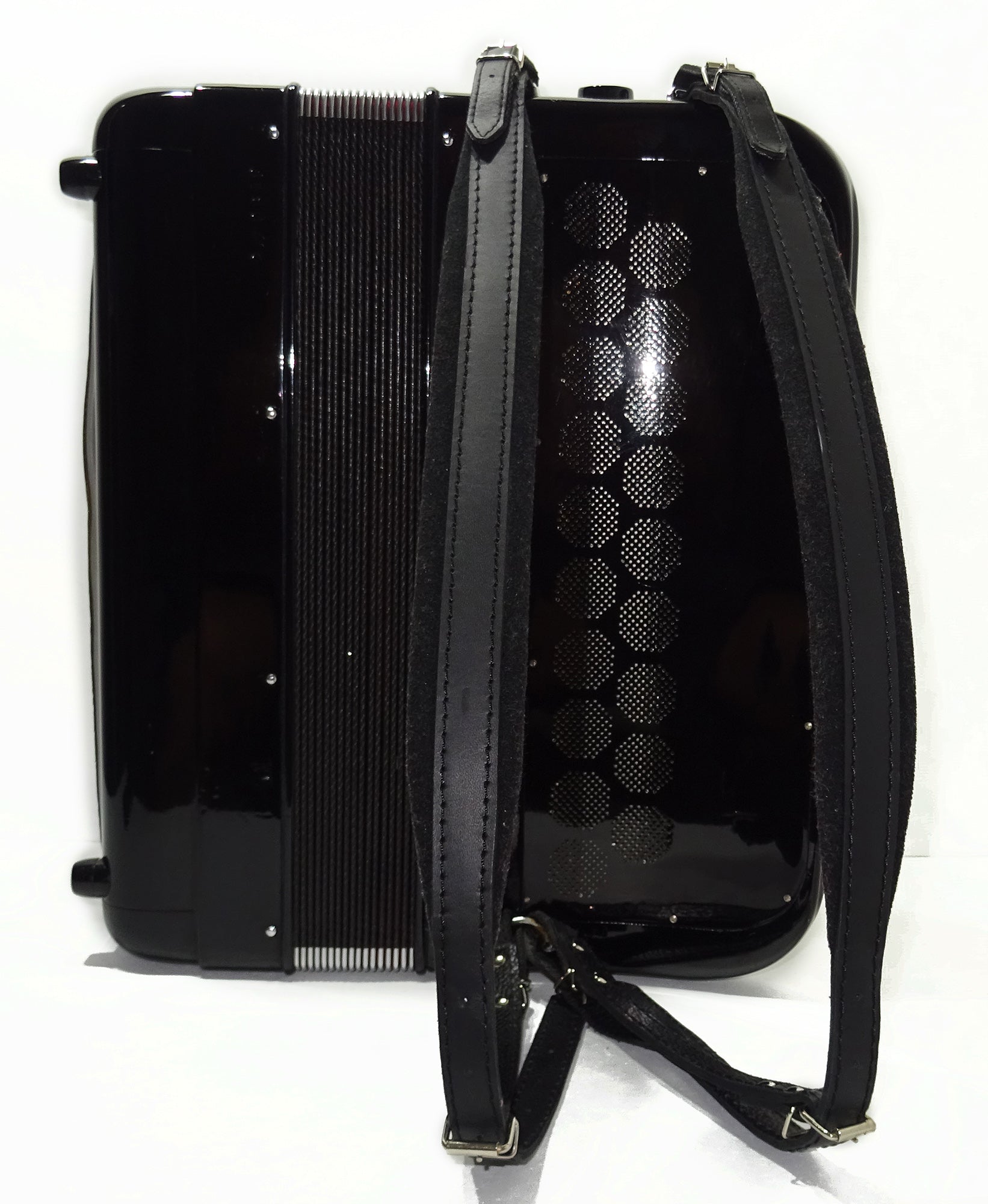 Adria Cromaton IV B Grand Luxe 5 Row Button Accordion 120 Bass, made in Italy, C Griff, Double Cassotto, 2536, includes Straps and Case, Amazing sound!