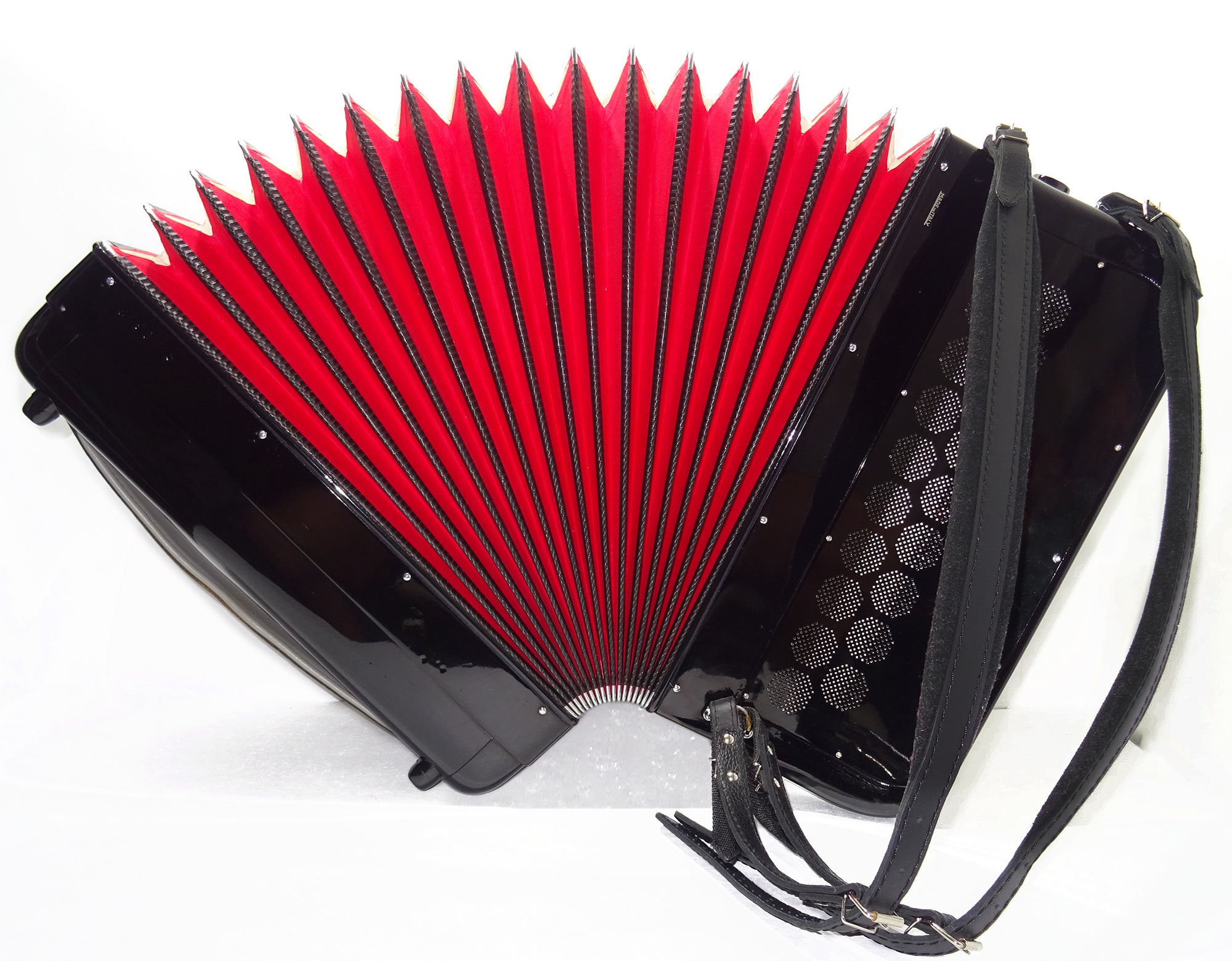 Adria Cromaton IV B Grand Luxe 5 Row Button Accordion 120 Bass, made in Italy, C Griff, Double Cassotto, 2536, includes Straps and Case, Amazing sound!