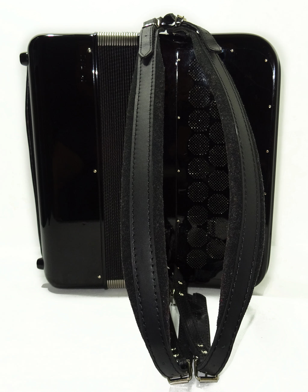 Adria Cromaton III B Grand Luxe 5 Row Button Accordion 96 Bass, made in Italy, with Straps and Hard Case, Lightweight Accordeone de Botones, 2542