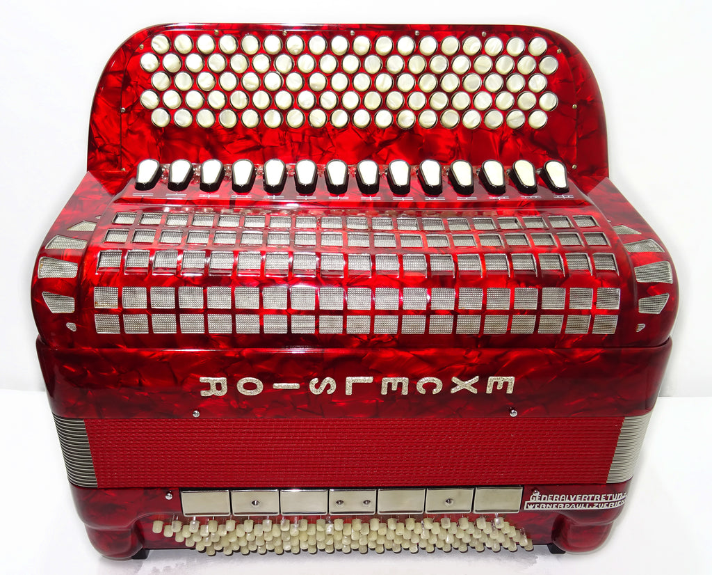 Perfect Excelsior 120 Bass Button Accordion, made in Italy, C System, Double Cassotto, 2538, includes Straps and Hard Case, Professional Accordian!