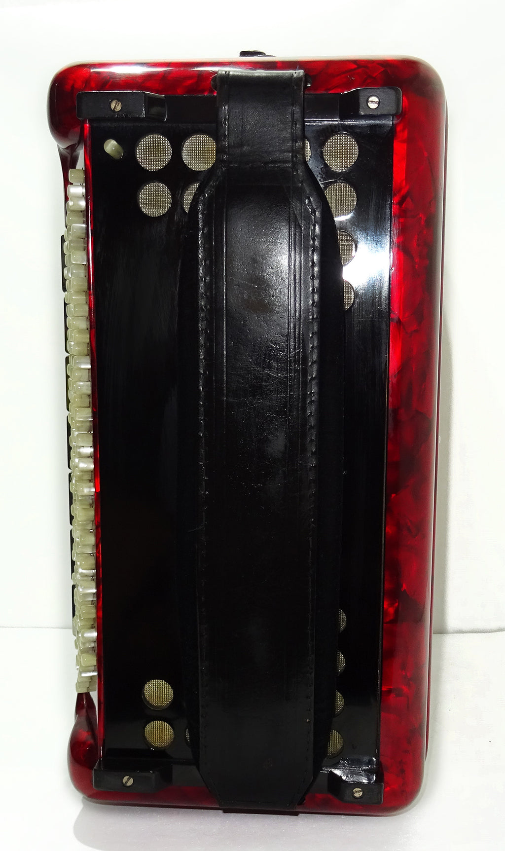 Perfect Excelsior 120 Bass Button Accordion, made in Italy, C System, Double Cassotto, 2538, includes Straps and Hard Case, Professional Accordian!
