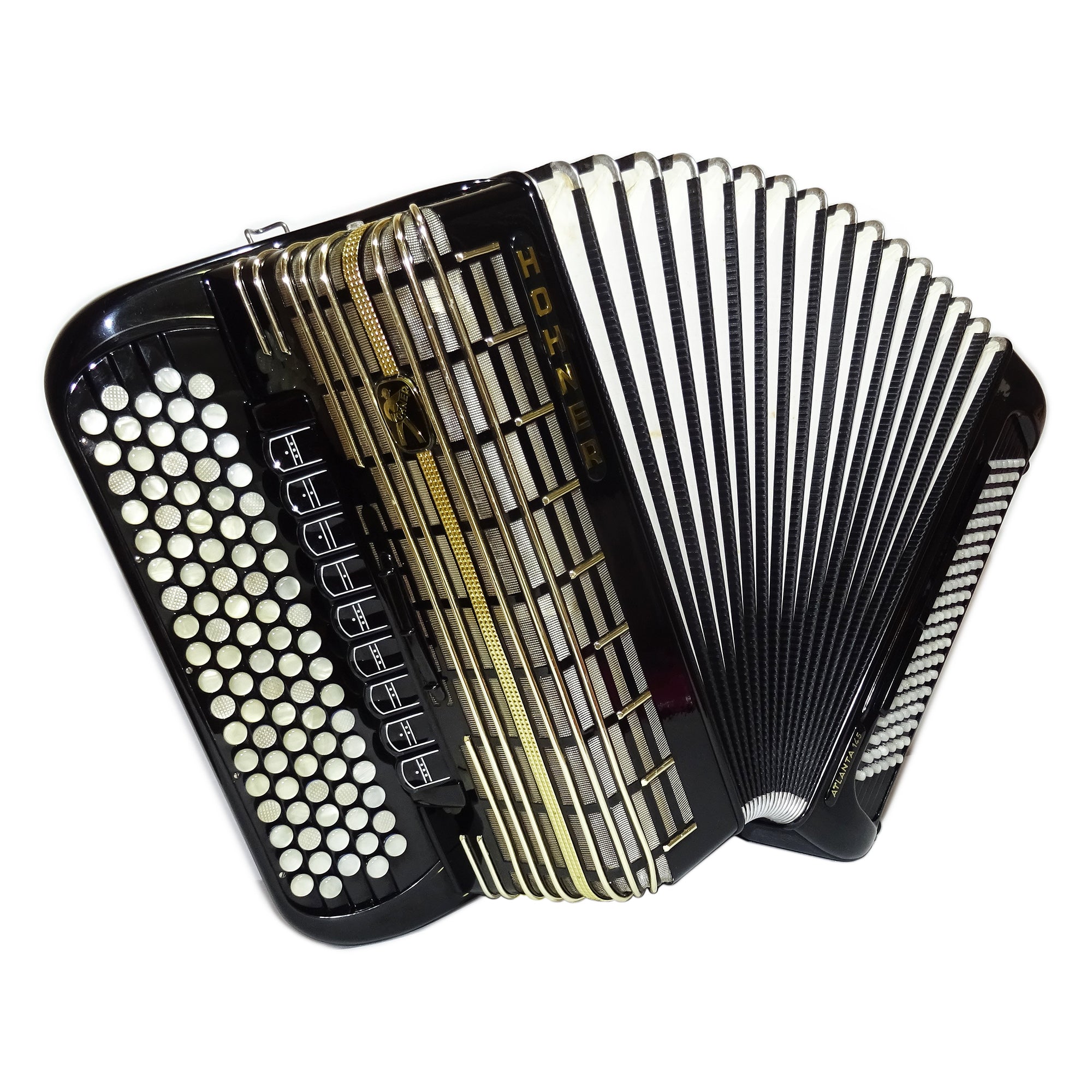 Hohner Atlanta 145 Akkordeon Professional 5 Rows Button Accordion made in Germany, Original Top Quality Fisarmonica Fantastic sound, 2562