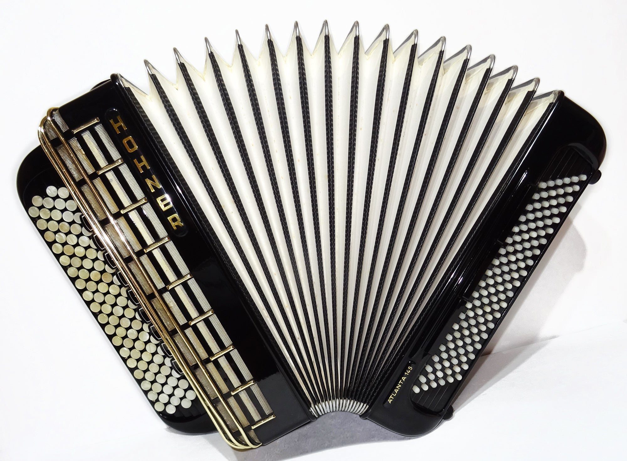 Hohner Atlanta 145 Akkordeon Professional 5 Rows Button Accordion made in Germany, Original Top Quality Fisarmonica Fantastic sound, 2562