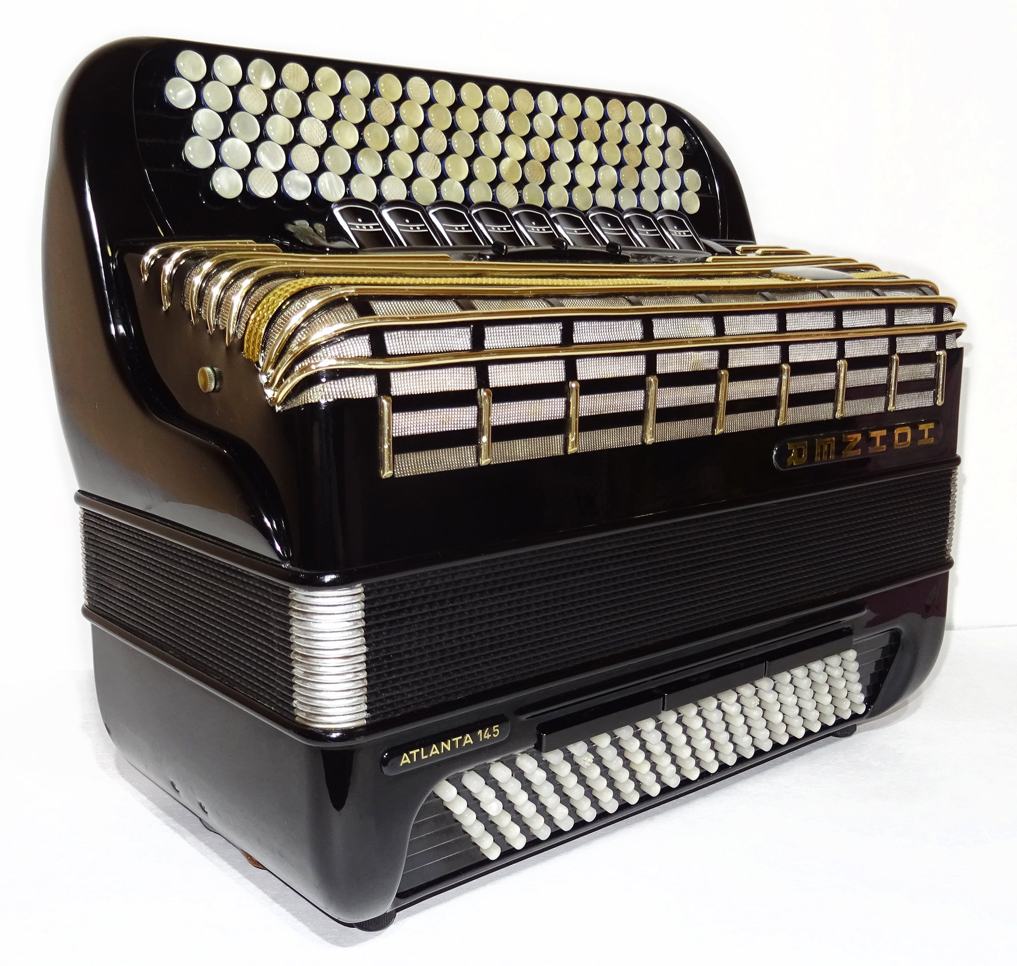 Hohner Atlanta 145 Akkordeon Professional 5 Rows Button Accordion made in Germany, Original Top Quality Fisarmonica Fantastic sound, 2562