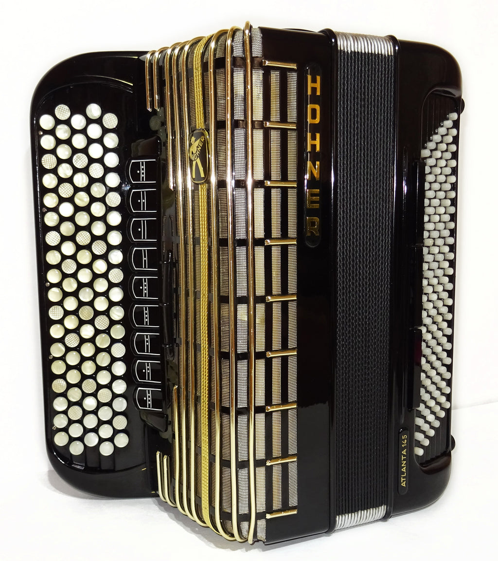 Hohner Atlanta 145 Akkordeon Professional 5 Rows Button Accordion made in Germany, Original Top Quality Fisarmonica Fantastic sound, 2562