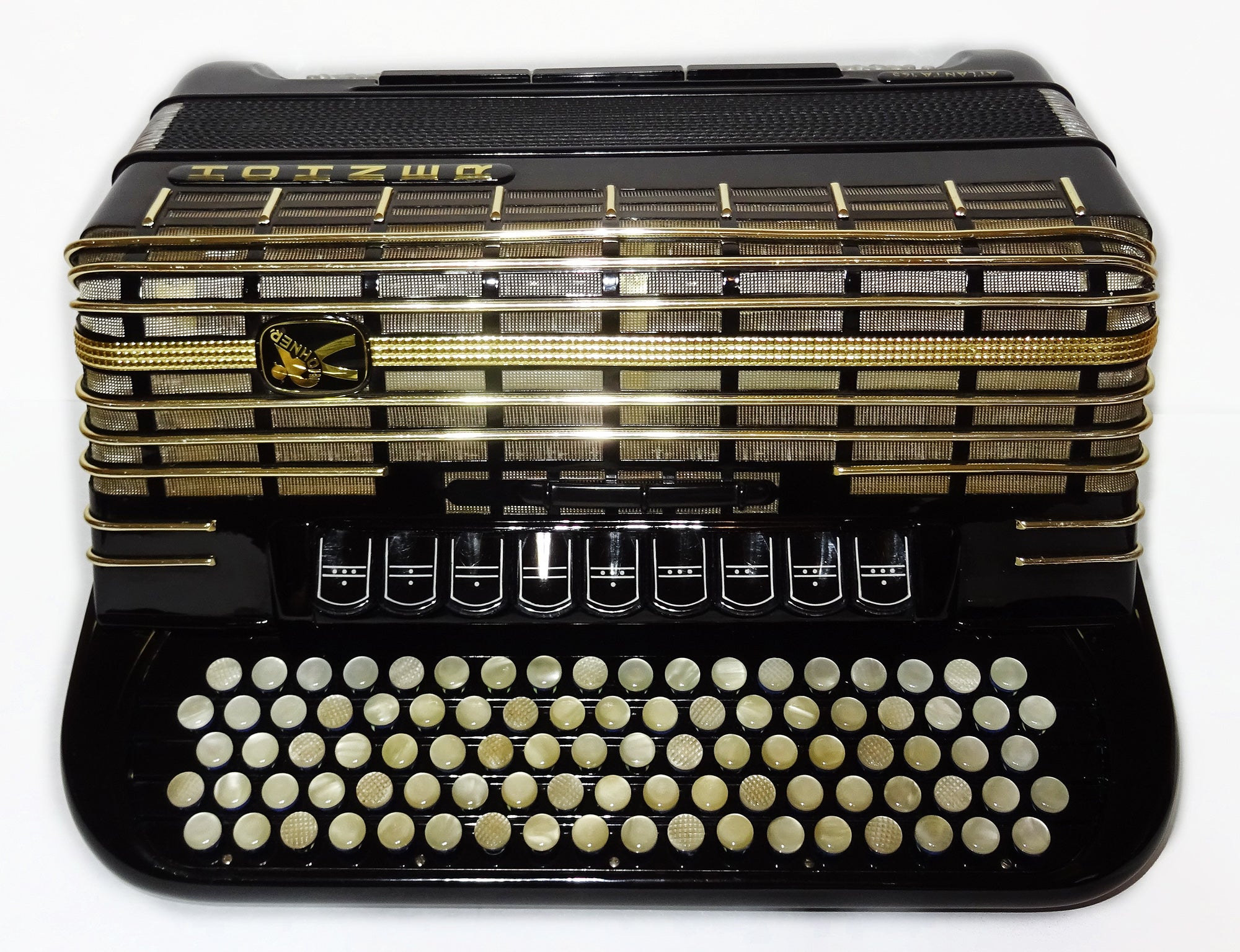 Hohner Atlanta 145 Akkordeon Professional 5 Rows Button Accordion made in Germany, Original Top Quality Fisarmonica Fantastic sound, 2562