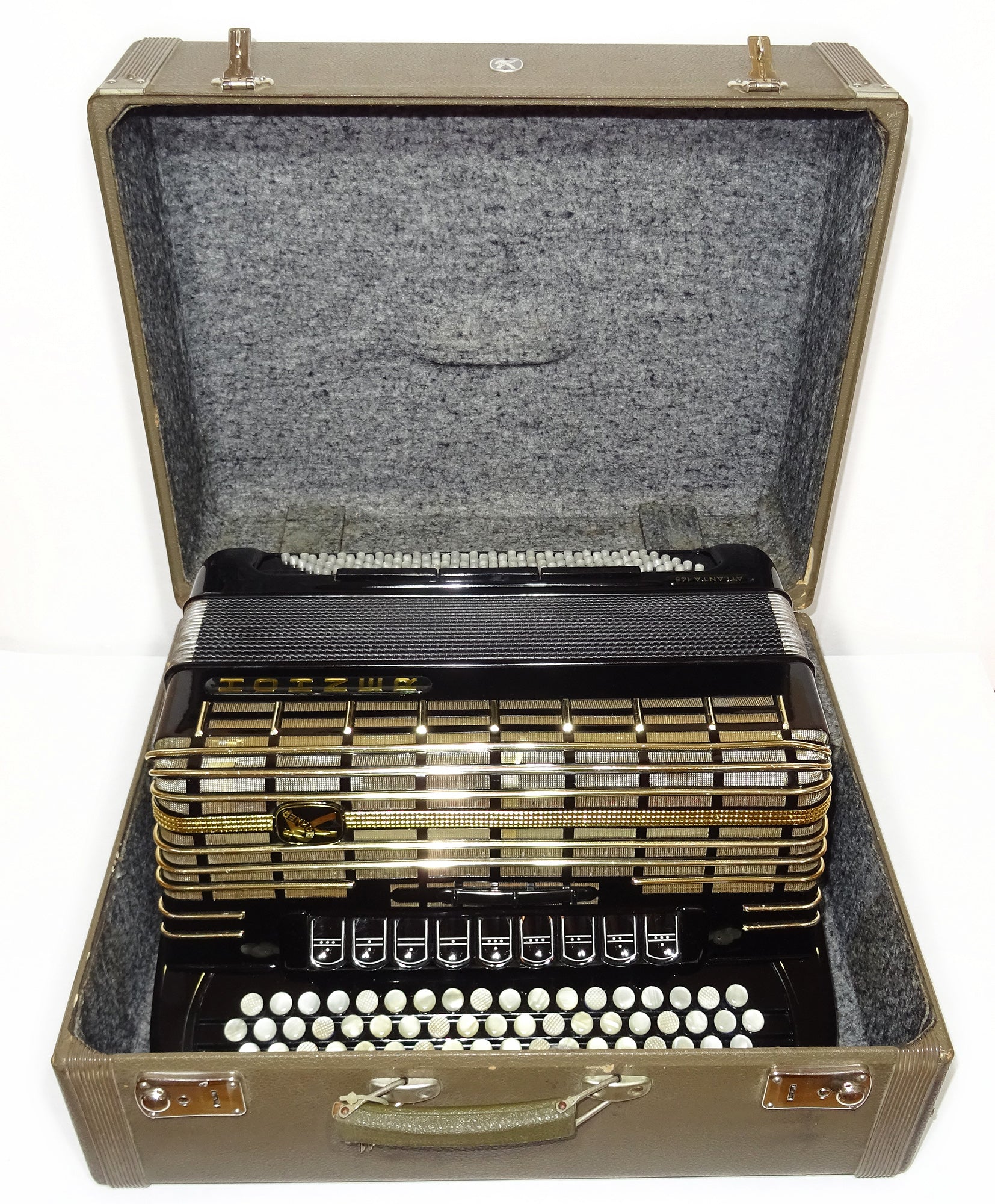 Hohner Atlanta 145 Akkordeon Professional 5 Rows Button Accordion made in Germany, Original Top Quality Fisarmonica Fantastic sound, 2562
