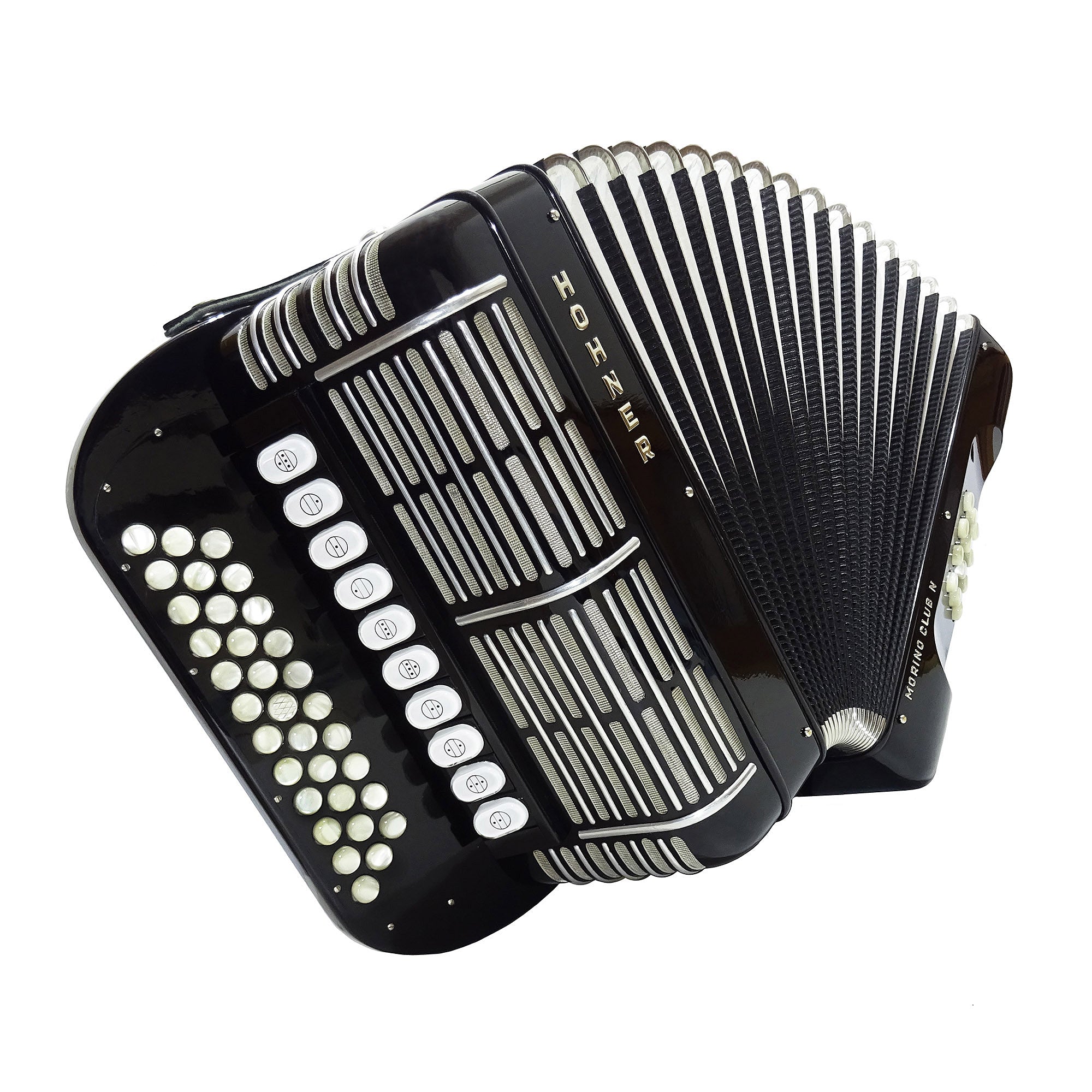 Hohner Morino Club N Diatonic Double Cassotto Harmonika made in Germany 2097, incl New Straps, Case, Squeezebox Garmon, Amazing Rich and Deep sound!