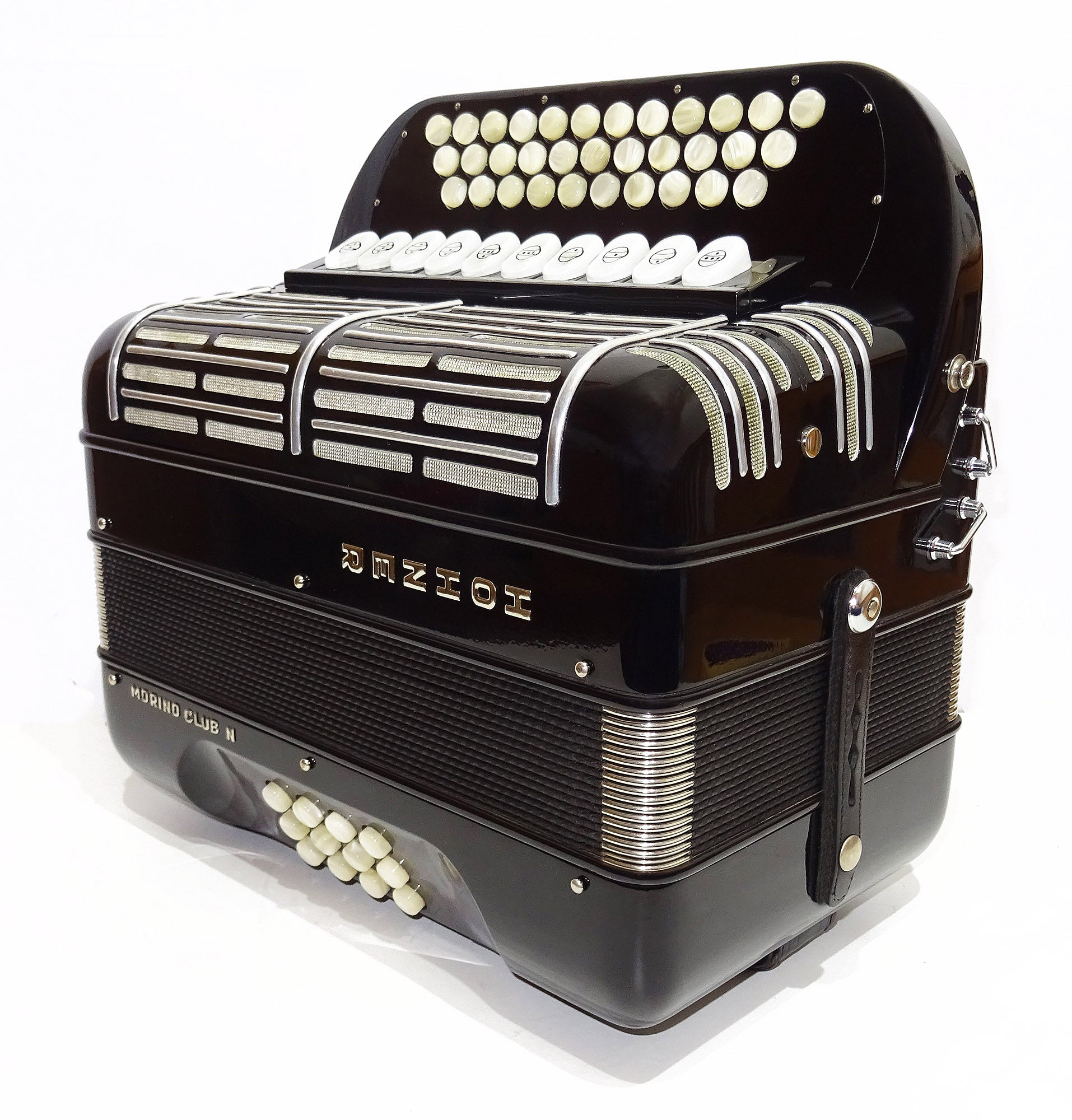 Hohner Morino Club N Diatonic Double Cassotto Harmonika made in Germany 2097, incl New Straps, Case, Squeezebox Garmon, Amazing Rich and Deep sound!