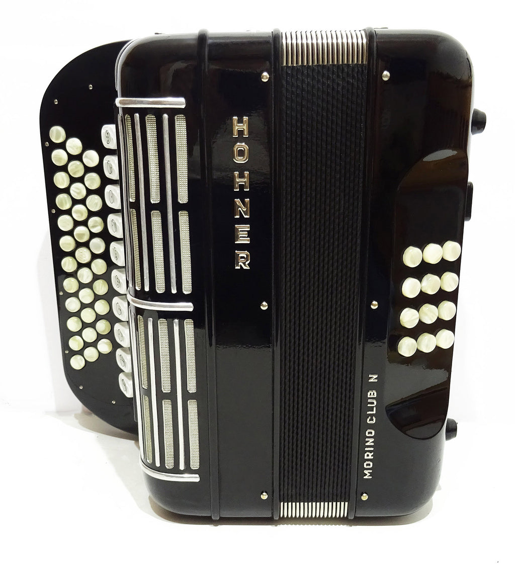Hohner Morino Club N Diatonic Double Cassotto Harmonika made in Germany 2097, incl New Straps, Case, Squeezebox Garmon, Amazing Rich and Deep sound!