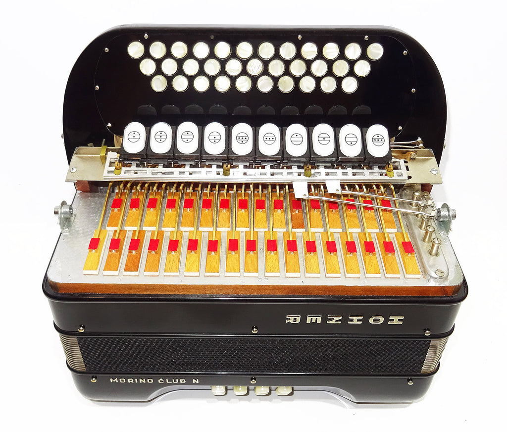 Hohner Morino Club N Diatonic Double Cassotto Harmonika made in Germany 2097, incl New Straps, Case, Squeezebox Garmon, Amazing Rich and Deep sound!