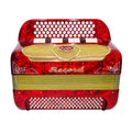 5 Row Button Accordion Record C Griff, 123 Bass Buttons, made in Italy, New Straps Case, Wonderful Rich sound! 2098