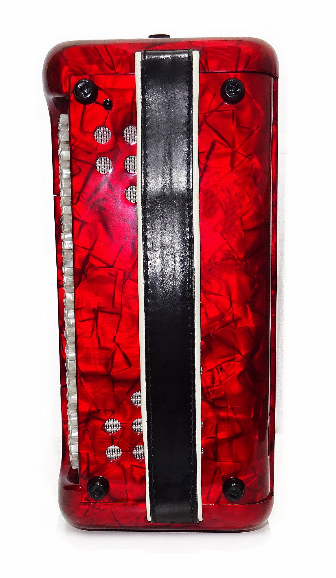 Rare Button Accordion Record C System 123 Bass Buttons made in Italy New Straps Case 2098, Wonderful Rich sound!
