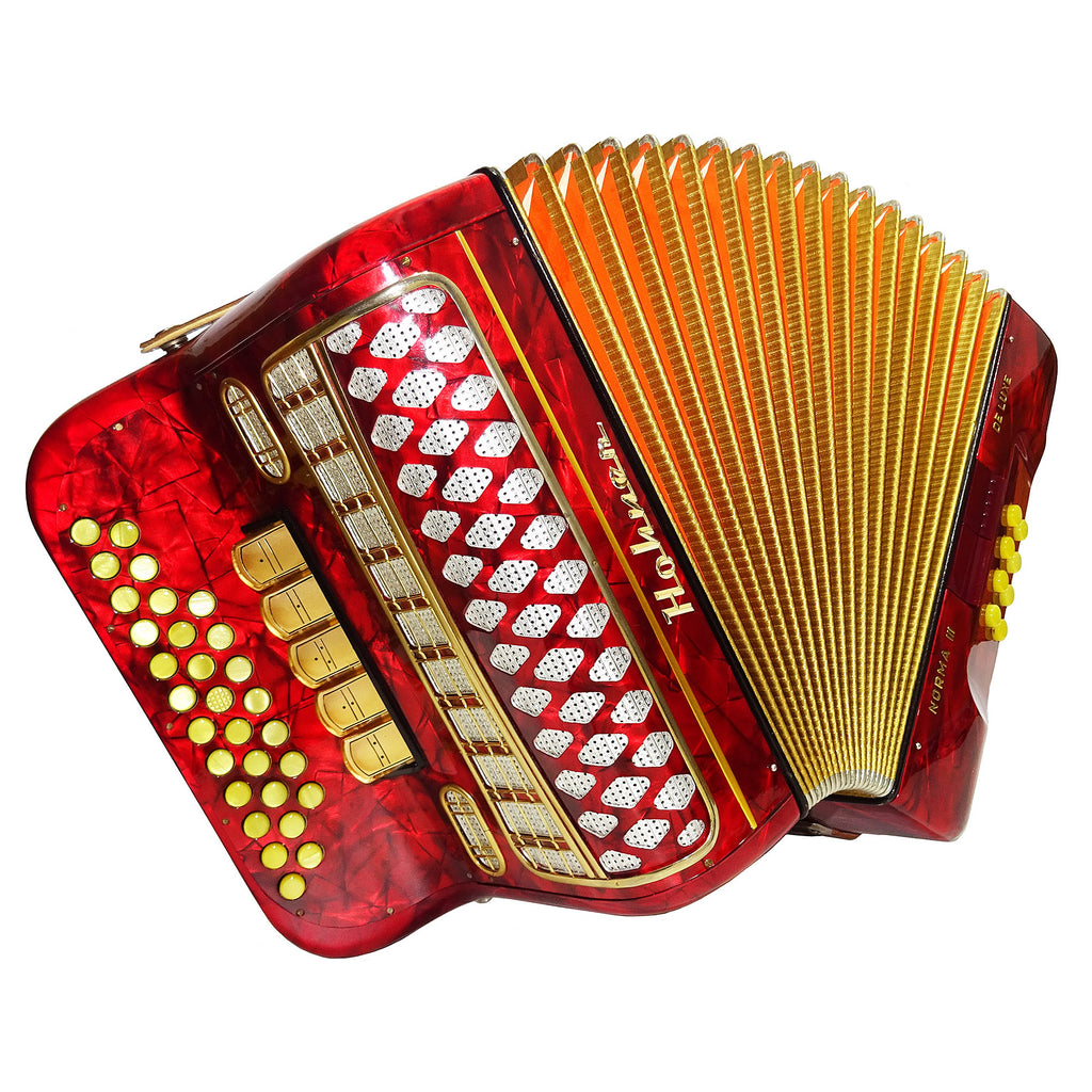 Almost Unused Hohner Norma III DeLuxe Diatonic Button Accordion Garmon German Harmonika 2135, Rare Squeezebox, Fantastic sound!