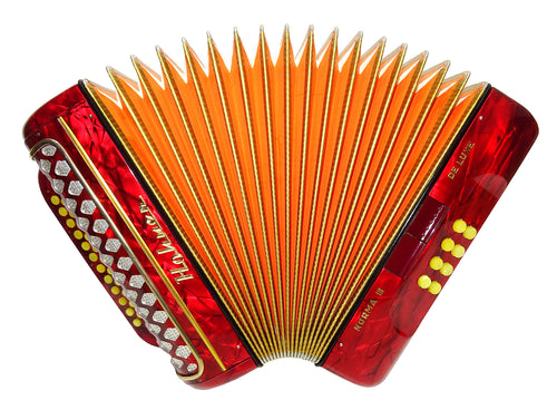Fast unbenutztes Hohner Norma III DeLuxe Diatonisches Knopfakkordeon Garmon Deutsche Harmonika 2135, Seltene Ziehharmonika, Fantastischer Klang!
